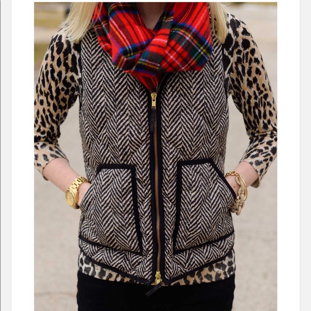 NWT j.crew factory herringbone down vest